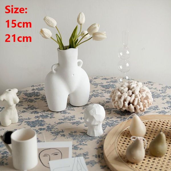 

vases 15/21cm human vase resin bunude handicraft furnishings modern home decoration flower pots for indoor plants