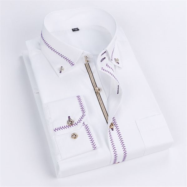 

men shirts long sleeve mens dress shirts cotton shirt men shirt plus size slim fit chemise homme xlccoat 001-1, White;black