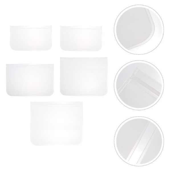 

storage bottles & jars 4pcs snack bag waterproof pouch preservation (transparent)