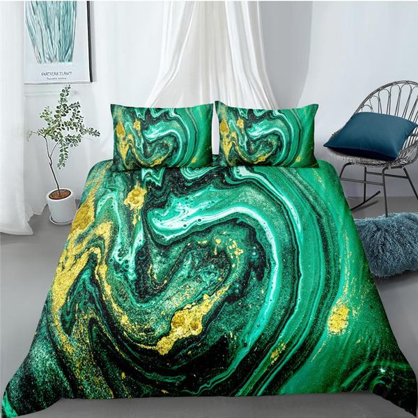 

bedding sets luxury 3d marble texture print 2/3pcs duvet cover pillowcase for kids home textile single//king size