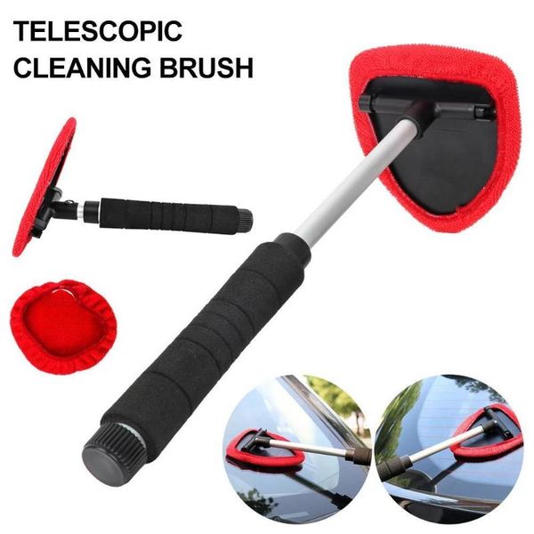 

car sponge long handle windshield cleaner brush wiper auto window glass washer soft towel care cleaningtool
