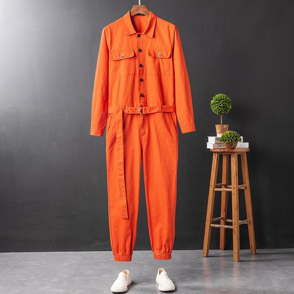 

support custom logo bar work wear mens and womens same wear coveralls suit casual orange ankle banded pants, Blue