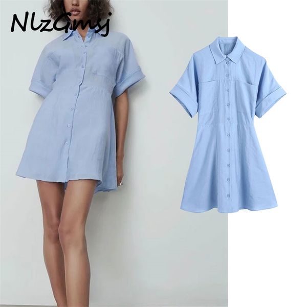 

mini shirt dres summer fashion button up short sleeve dresses ladies casual 04 210628, Black;gray