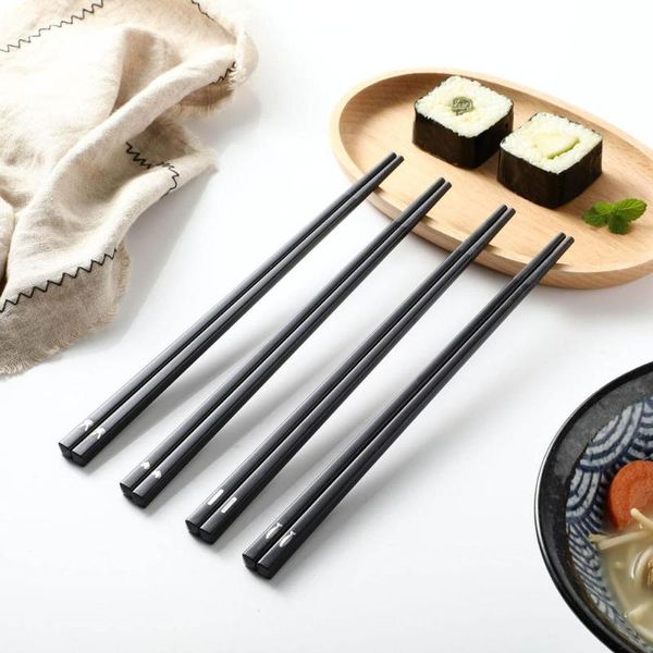 

pair alloy mildew-proof chopsticks home tableware retro family sushi long