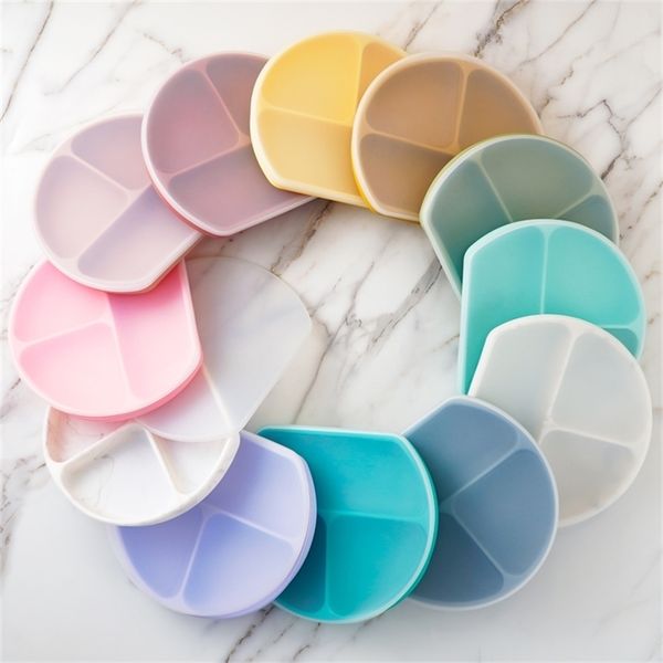 

1 pcs design born accessories feeding soft silicone children's tableware fashionable dust cover dishes plates baby stuff 211026