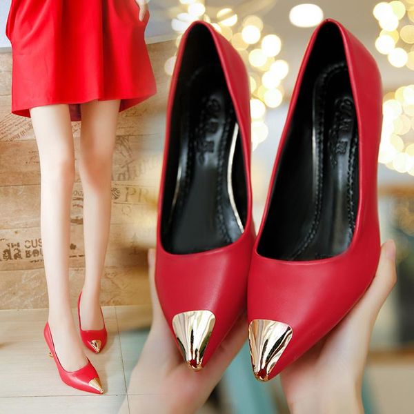 

dress shoes women's 2021 summer style with pointed toes and thin heels go single for all seasons, Black