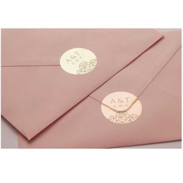 

greeting cards custom full foil wedding stickers personalised envelope seals semi transparent labels business packaging stichers