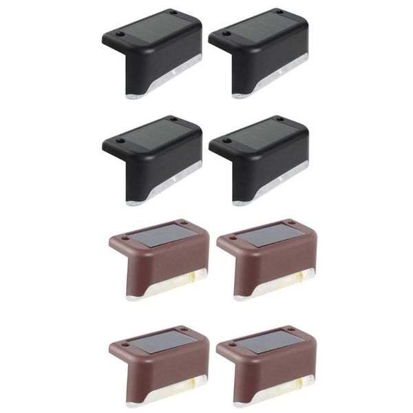 

4pcs solar deck lights solar step lights outdoor waterproof led fence lamp