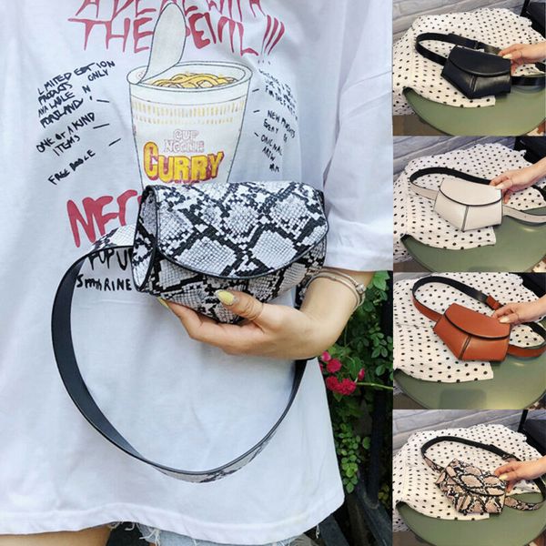 

women travel waist fanny pack pu leather belt waist wallet bag pouch shoulder purse