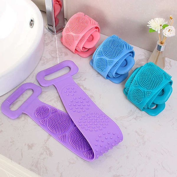 

long artifact sile rub massage pull back strip brush towel ball bath wipe