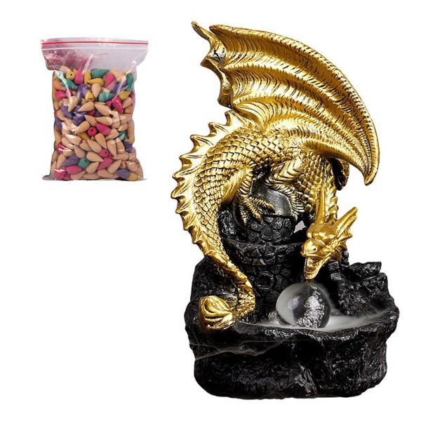 

fragrance lamps backflow incense burner luminous dragon holder decoration