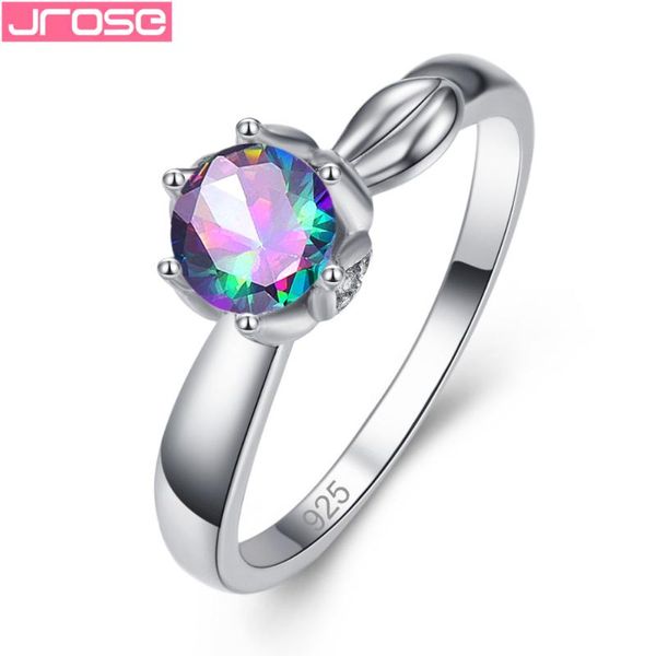 

wedding rings jrose brand 3 colors crystals zircon silver color for women engagement party fashion jewelry, Slivery;golden