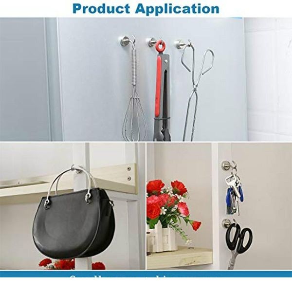 

4pcs/2pcs strong magnetic hooks heavy duty wall hooks hanger key coat cup hanging hanger for home kitchen storage orga qylukb