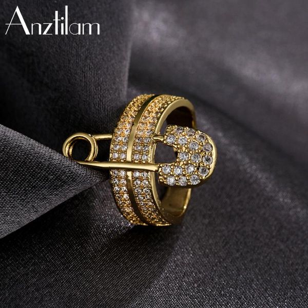 

cluster rings hip hop iced out size ring for women paved setting bling zirconia pin men couples finger jewelry, Golden;silver