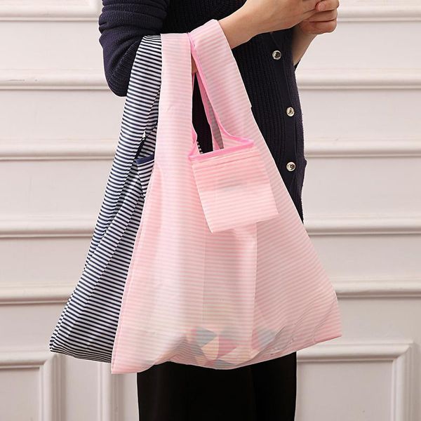 

storage bags folding reusable shopping bag eco-friendly handbags portable tote household grocery supplies