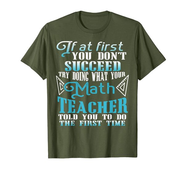 

if at first you don't succeed t shirt, math teacher t shirt, White;black