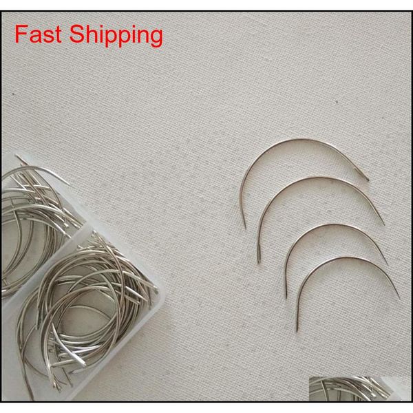 

50pcs combo deal c type hair weave needle canvas repair weaving curved sewing needles pins 30pcs 2.5 qylale babyskirt, Silver