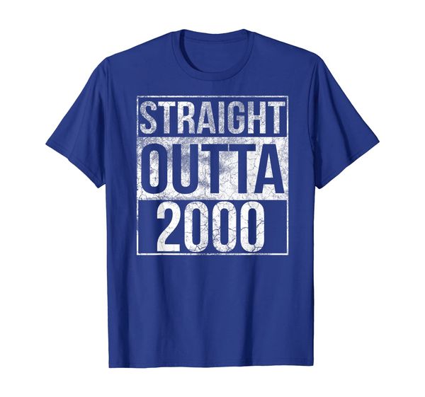 

straight outta 2000 shirt 18th birthday shirt, White;black