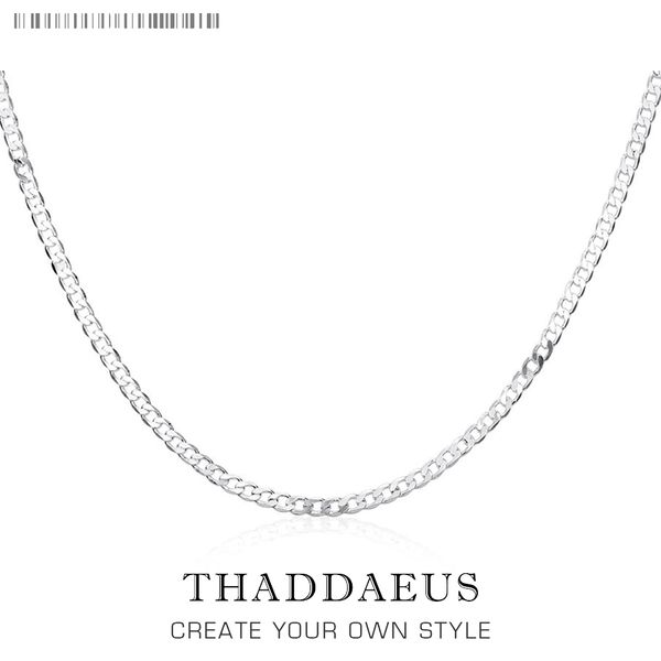 

4mm side chains link chain necklace, brand new glam fashion jewelry europe 925 sterling silver bijoux gift for men women q0531