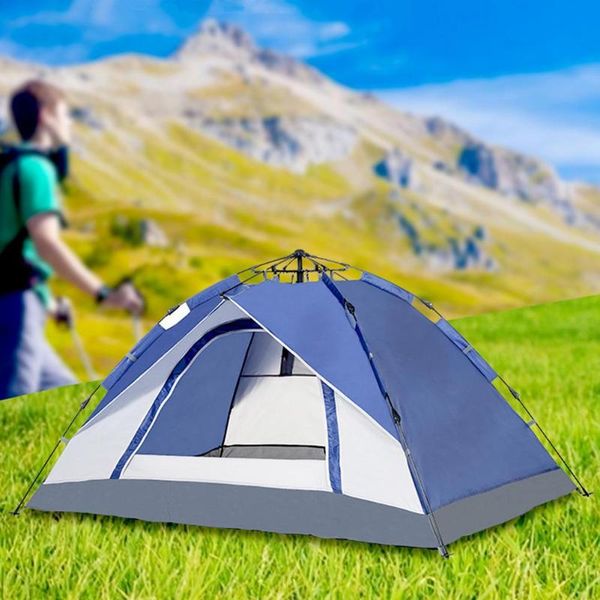 

tents and shelters portable camping tent 2 person family dome backpacking hiking automatic quick-opening waterproof sunscreen shelter