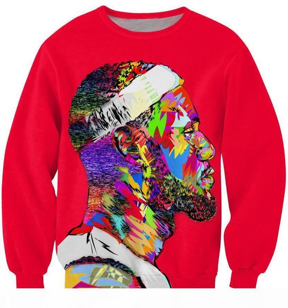 

fg1509 women mens fashion tie dye hoodie pullovers character lebron james 3d sweatshirt graphic crewneck sweatshirts sportswear, Black