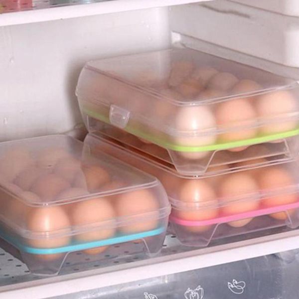 

storage bottles & jars 15 grids plastic egg oven container pp refrigerator load with lid
