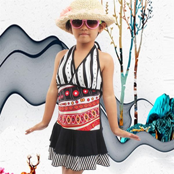 

children's swimwear bikini girls and boys 10-14-year-old students conservative swimwear with breast pads ks022