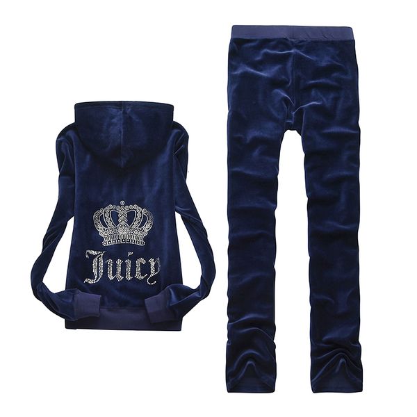 

luxury brand spring/fall 2021 women's velvet fabric velour tracksuits women track hoodies and pants xxl redthe female suit, Gray
