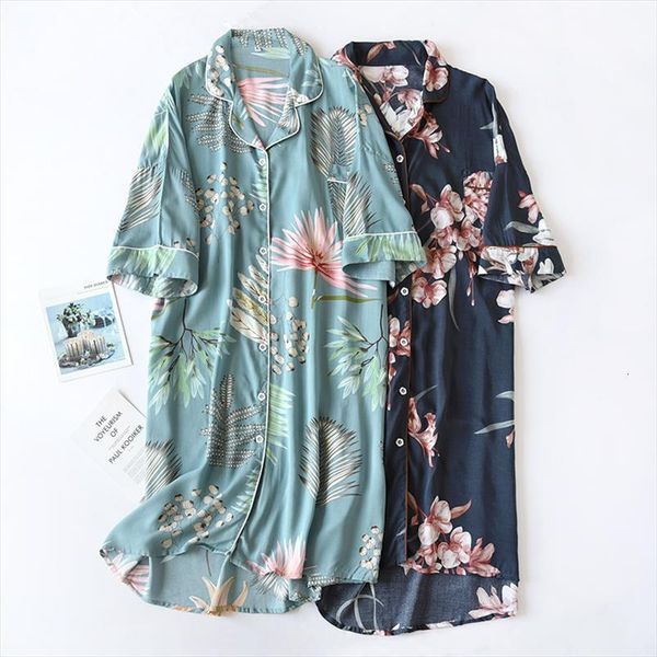 

summer night dress cotton womens sleepwears silk short sleeve knee length shirt skirt thin large size fashion rayon lady lounge, Black;red