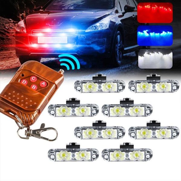 

car headlights strobe light set no drill flashing traffic lights emergency safety warning remote control led headlamp for cars trucks