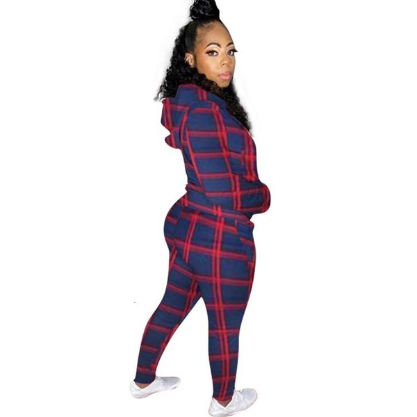 

chess printing hoodies of two parts for the women full with hood jacket and suit autumn pants fashion new salon set 4bei, Gray