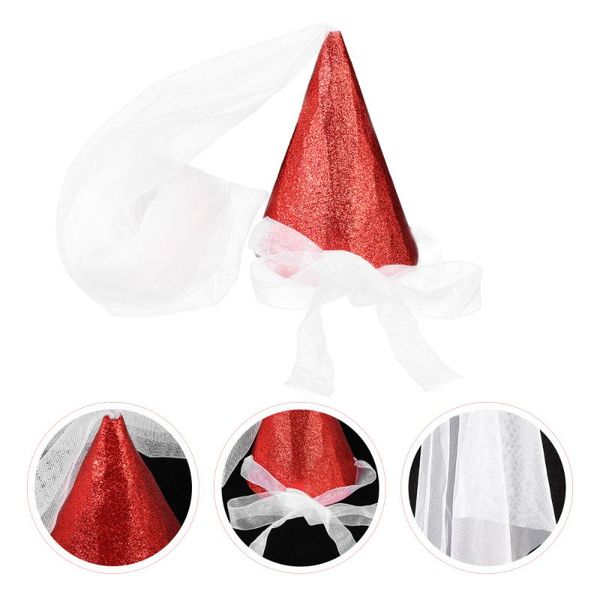 

party hats children birthday cap xmas decorative hat supply with gauze