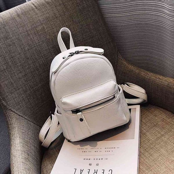

trendy women solid backpack preppy style teenage girls mini rucksack fashion pu leather travel bags knapsack mochila feminina