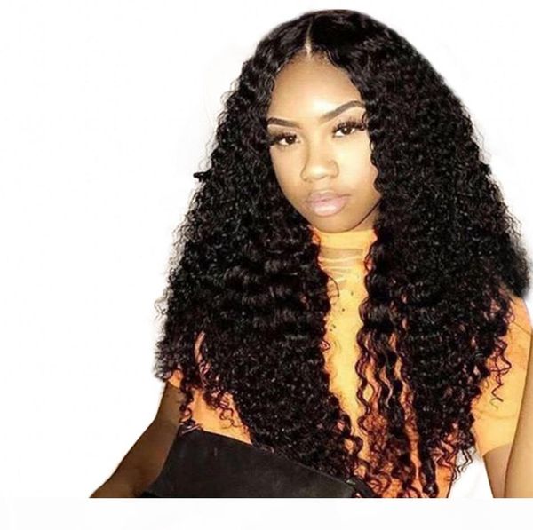 

glueless kinky curly human hair wigs with baby hair pre plucked cambodian hair lace front wig 8-24 inch, Black;brown
