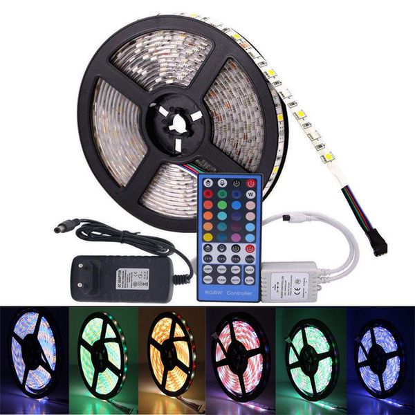 

strips rgb led strip dc 12v 5m 300led rgbw/ww light with +3a power+remot