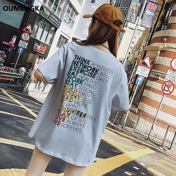 

2021 new cartas mulheres tshirts vero casual camiseta femme moda legal impresso feminino t-shirt longo harajuku f3ws, White