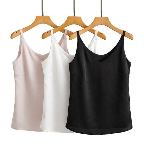 

women's tanks & camis fandy lokar summer casual v neck women fashion solid slim tank elegant loose female ladies fe, White