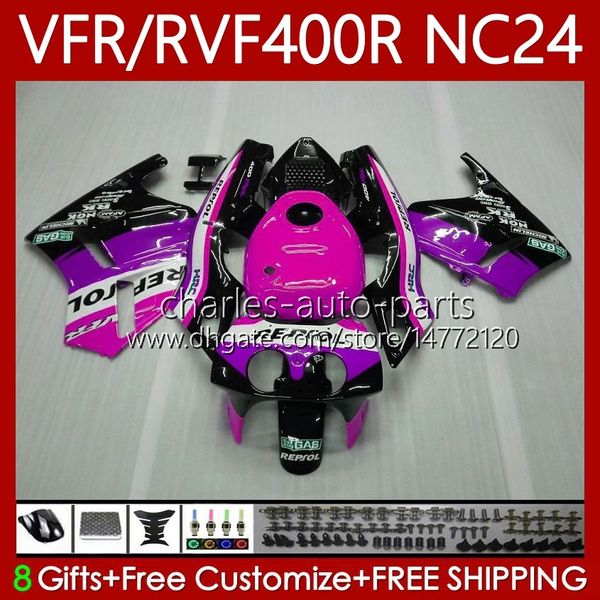 Тело мотоцикла для Honda RVF400R RVF400 R VFR400R 87 88 Bodywork 78no.97 NC24 V4 Pink Repsol RVF VFR 400 VFR400 R 400RR VFR 400R 1987 1988 VFR400RR 87-88 обтекатель