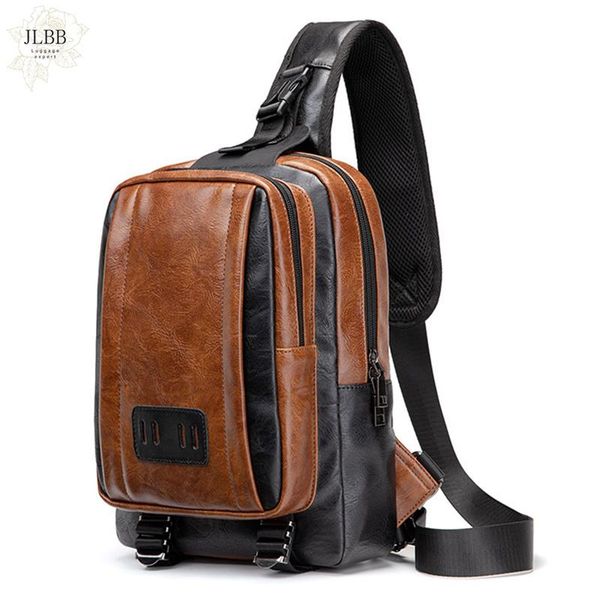 

backpack men europe design student men's travel rugzak women chest one shoulder cross body bags leather mochila masculina