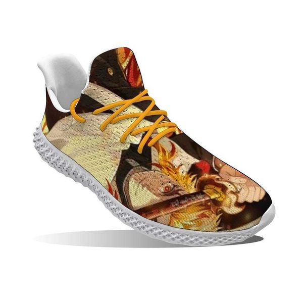 

2021 summer new style demon slayer blade anime shoes fashion lace-up flat sneakers 6nko