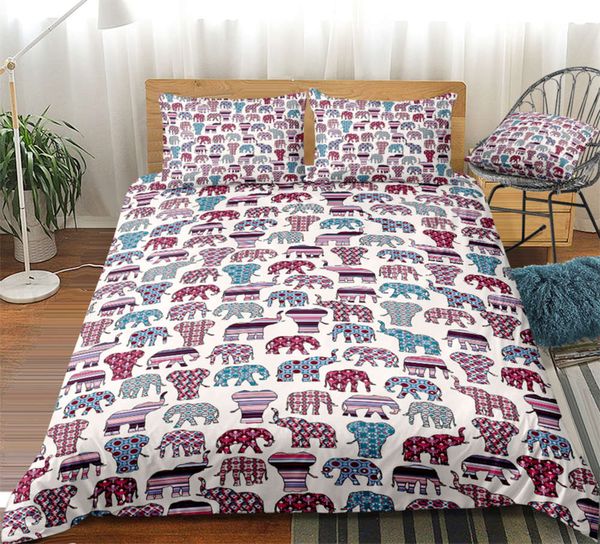 

elephant bedding set bohemia duvet cover set colourful animal bed line for kids teens boho style home textile