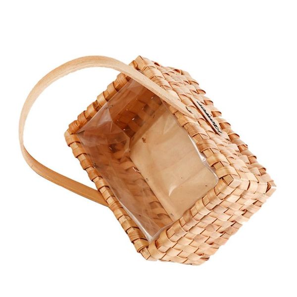 

storage baskets 1pc hand-woven flower basket multi-purpose bamboo