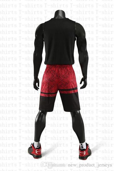 

2019 quick-drying color matching prints not faded basketball jerseys65491566534343, Black;red