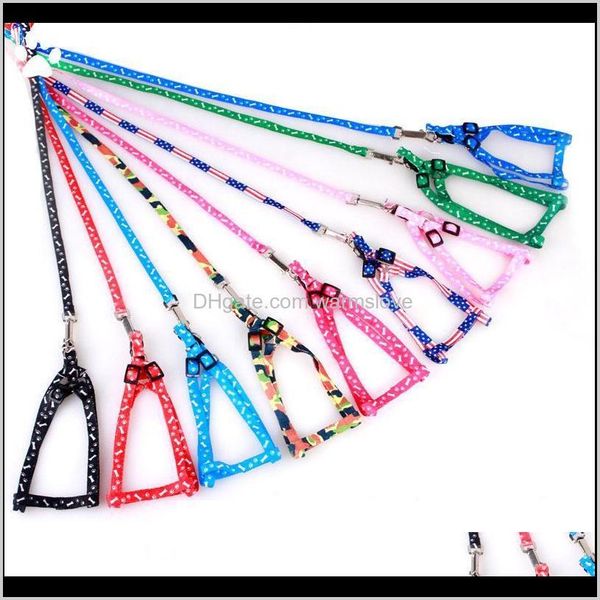

1.0*120cm dog harness leashes nylon printed adjustable pet dog collar puppy cat animals accessories pet necklace rope tie collar deo89 iprsv