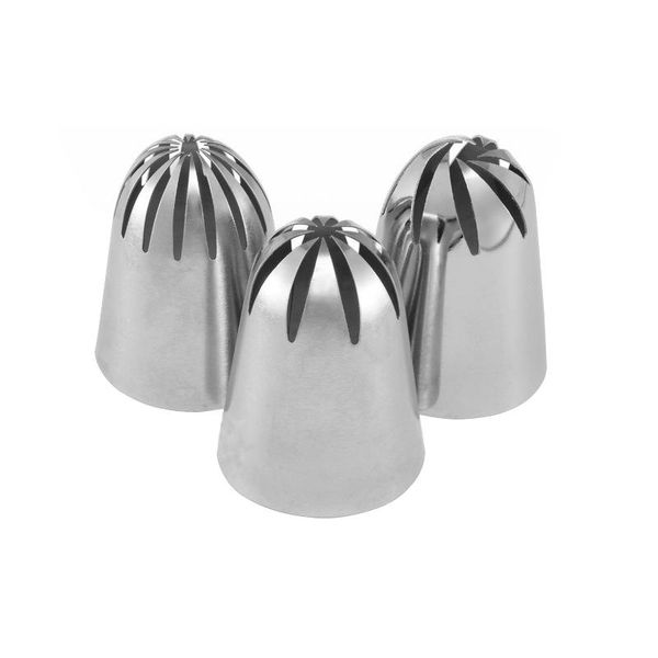 

baking & pastry tools extra large 3pcs/set stainless steel diy piping tips mold nozzle cake cream cookie mould decorating