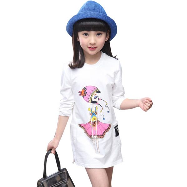 

girl's dresses girls dress cartoon pattern party long sleeve kids spring autumn costumes for 6 8 10 12 14, Red;yellow