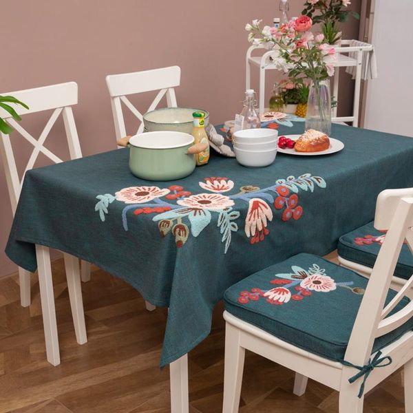 

chinese traditional handmade tablecloth embroidered flowers tablecloth square blending table cloth home decoration
