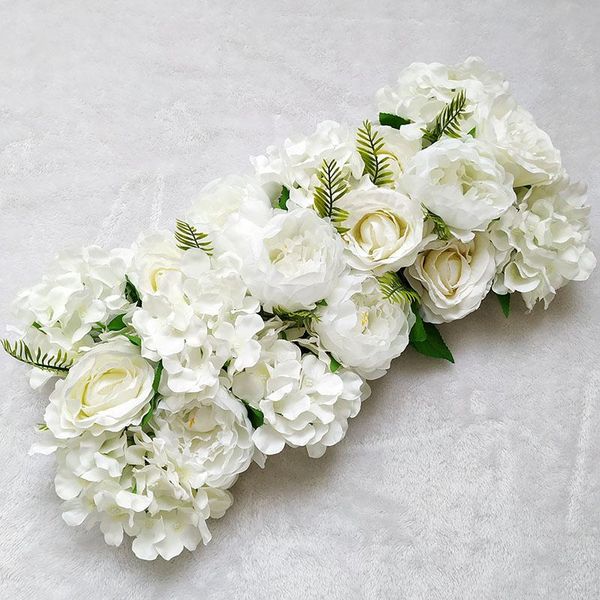 

decorative flowers & wreaths artificial peony rose hydrangea row wedding background fake flower wall decoration diy combination arch arrange