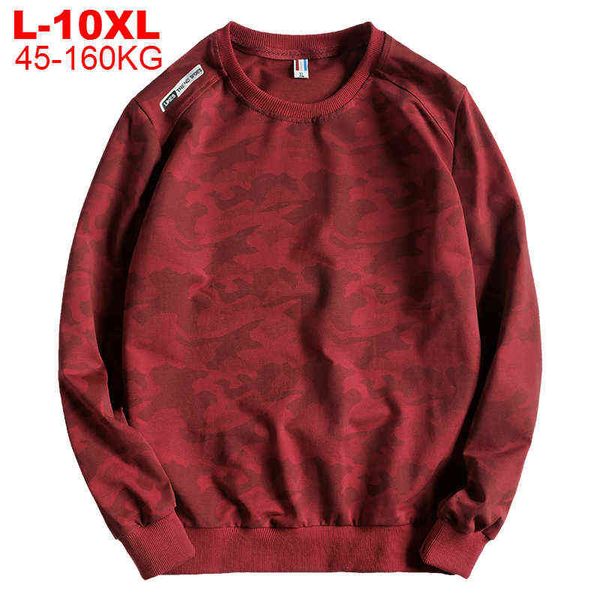 Негабаритные 10xL 160 кг Мужские толстовки толстовки толстовки Hip Hop Pullover Китайская уличная одежда Мужские толстовки плюс размер 9xL случайные мужские толстовки 211217