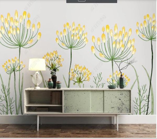 

wallpapers papel de parede modern minimalist hand-painted flowers 3d wallpaper,living room tv wall bedroom papers home decor bar
